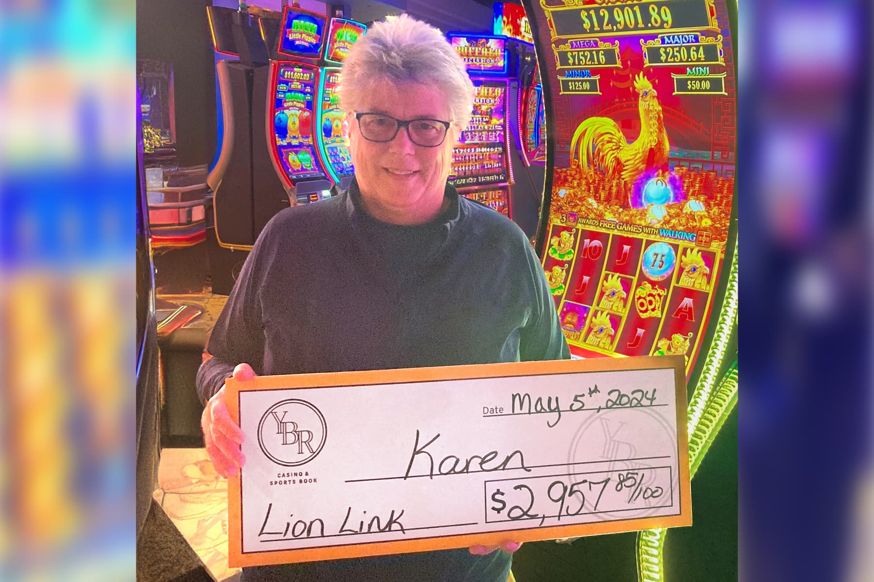 Karen won $2,957