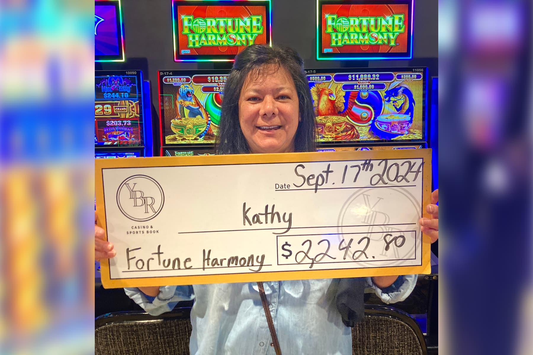 Kathy won $2,242