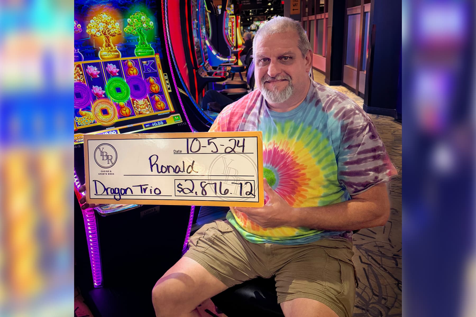 Ronald won $2,876