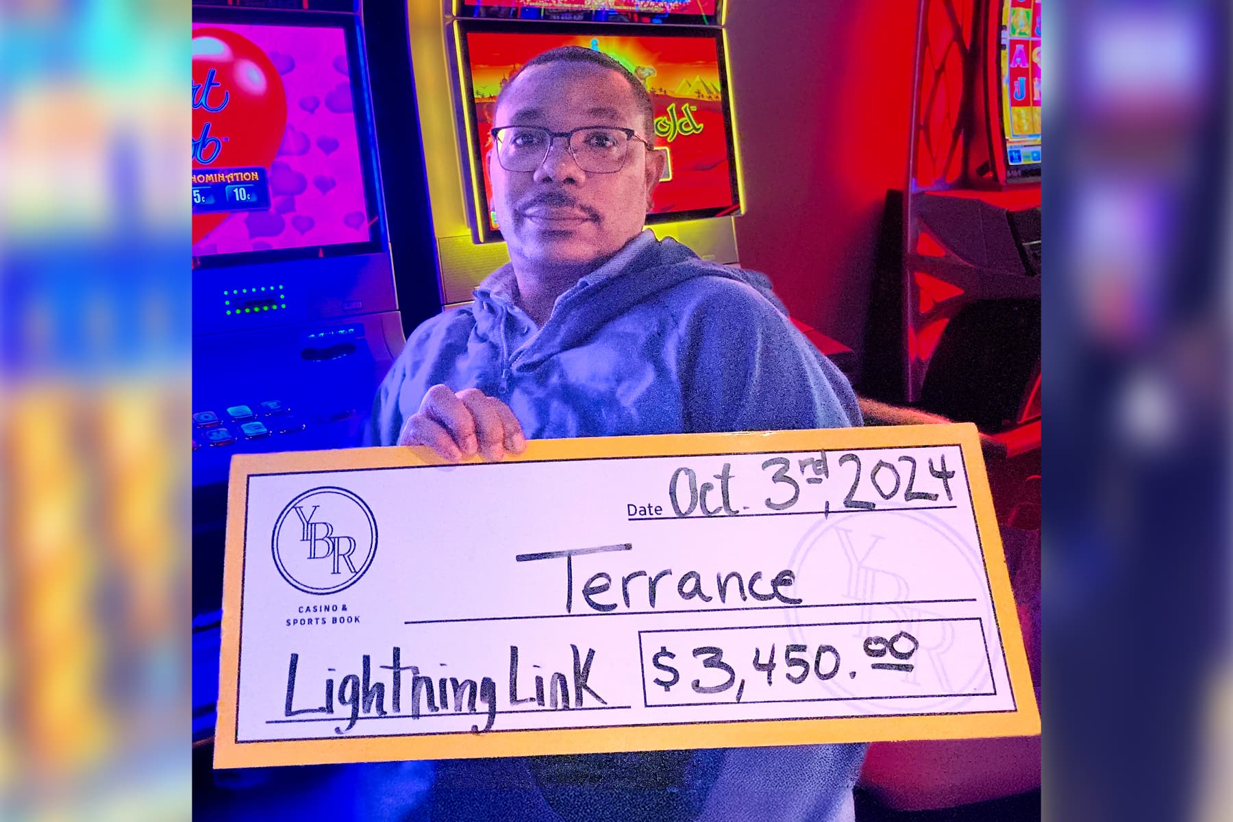 Terrance won $3,450