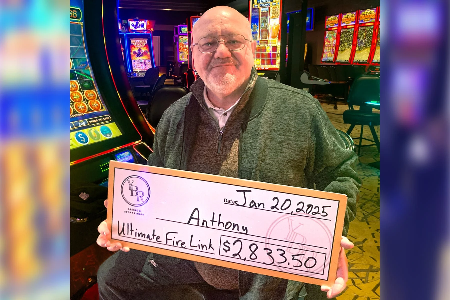 Anthony won $2,833