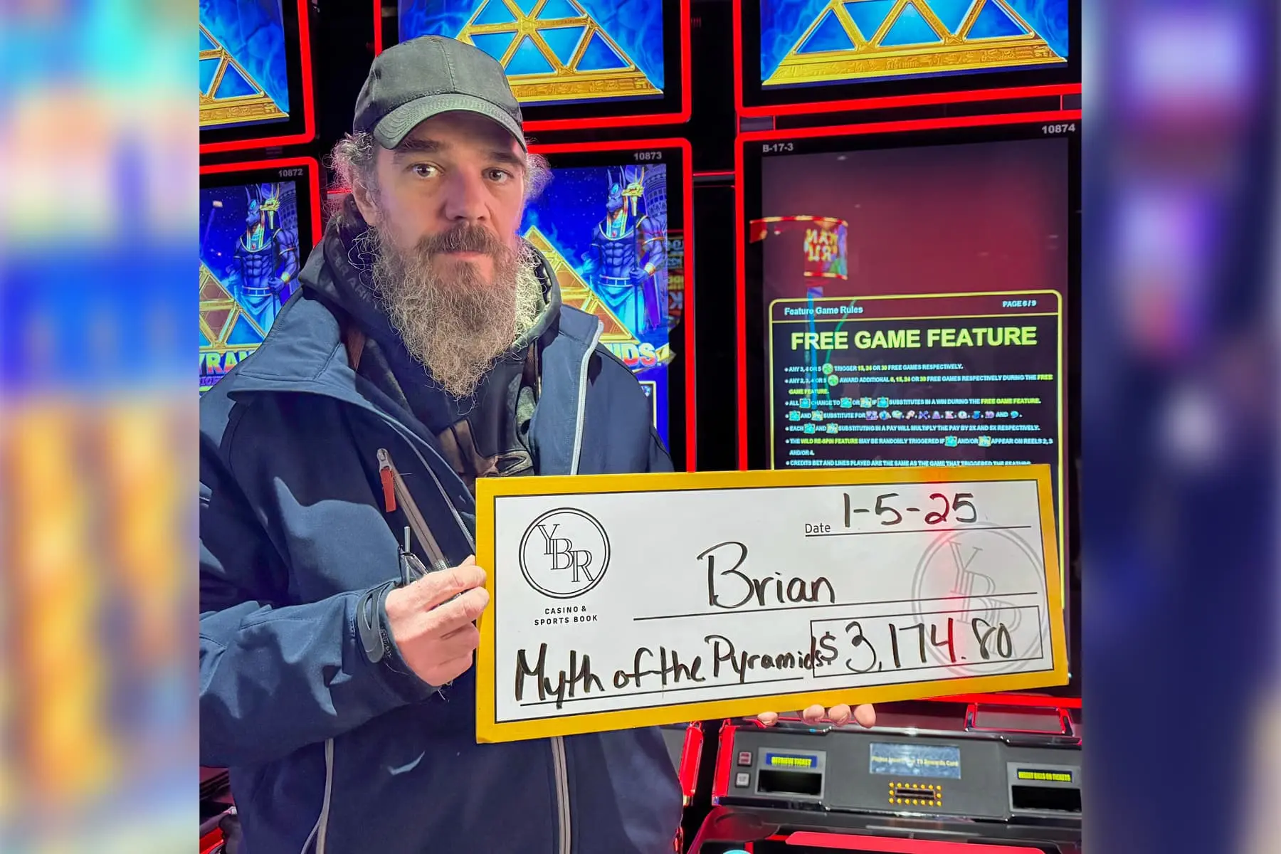 Brian won $3,174